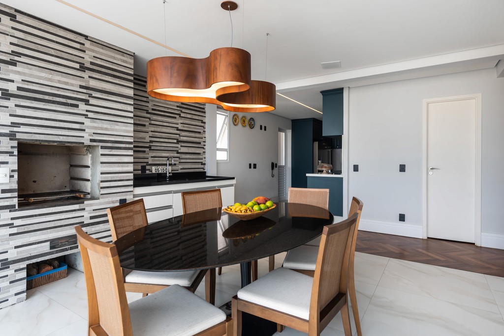 Cozinha residencial em obra de reforma